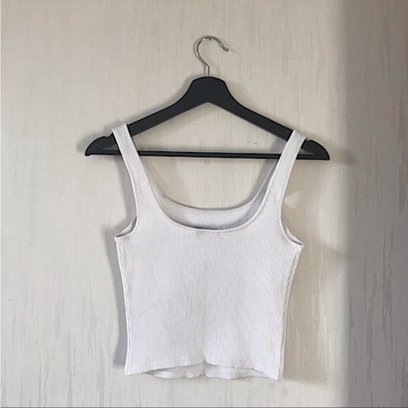 Dynamite White Cropped Seamless Tank Top - Picture 7 of 7